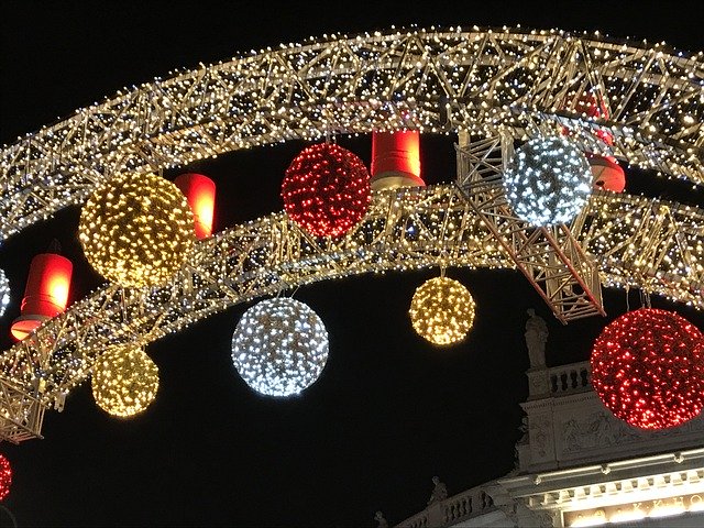 Vánoční oblouk na Rathausplatz